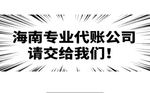 海南代理記賬機構代賬有哪些好處?